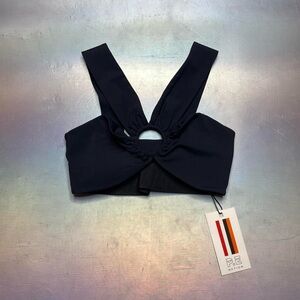 P.E. Nation fierce cutout sports bra in black